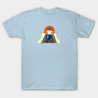 Vikingo Moderno Retro Scooter T-Shirt